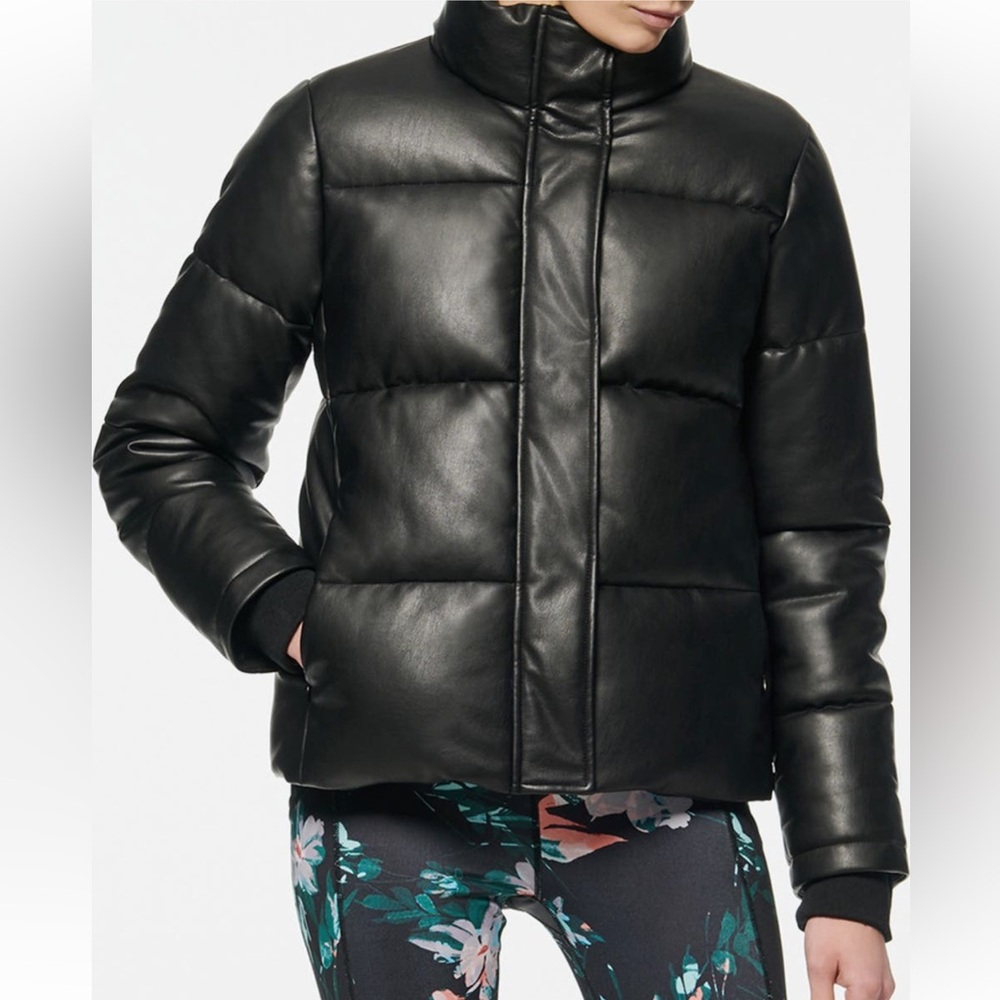 Marc New York Faux Leather Puffer Jacket